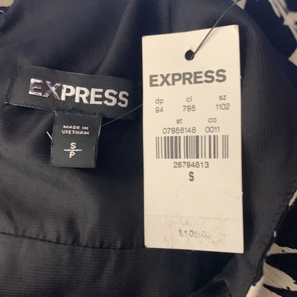 Express Black Maxi Dress with White Palm Print- NWT_-S - Picture 15 of 16